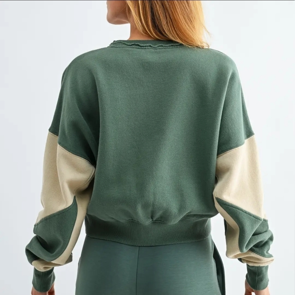 Vintage Vibes Color Block Sweatshirt